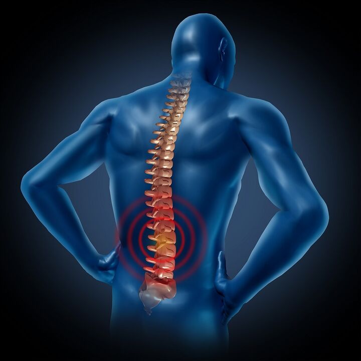 back pain in the lumbar region