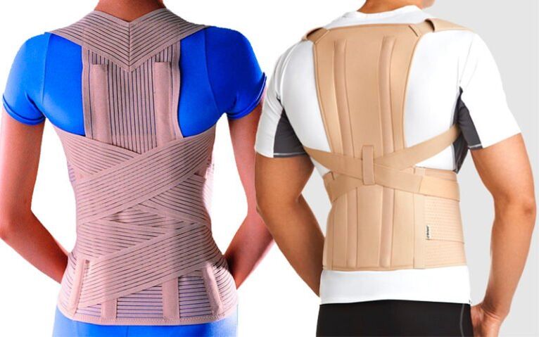 Corset for pain in shoulder blade